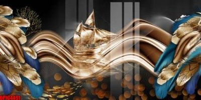 Tải file file tranh bộ decor in treo tường tráng gương OPIC4491 (gốc) chủ đề hoa sen