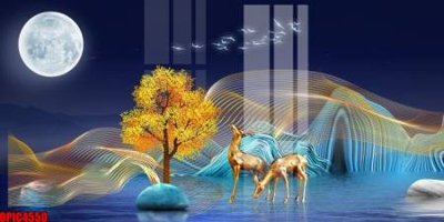 Download file tranh file tranh bộ decor in treo tường tráng gương OPIC4550 (file gốc PSD)