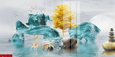 File tranh file tranh bộ decor in treo tường tráng gương OPIC4560 (bản gốc) trang trí văn phòng