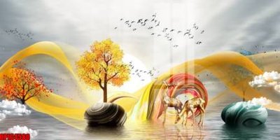 File gốc file tranh bộ decor in treo tường tráng gương OPIC4580 (ảnh rõ nét) để in