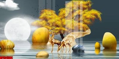 File PSD file tranh bộ decor in treo tường tráng gương OPIC4584 (nguyên gốc) chất lượng cao