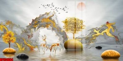 File ảnh file tranh bộ decor in treo tường tráng gương OPIC4604 (gốc) cho trang trí nội thất