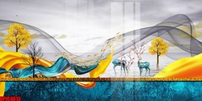 Tải file gốc file tranh bộ decor in treo tường tráng gương OPIC4613 (in khổ lớn) không vỡ