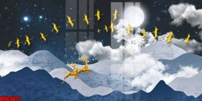 File tranh file tranh bộ decor in treo tường tráng gương OPIC4617 (gốc) chủ đề thiên nhiên