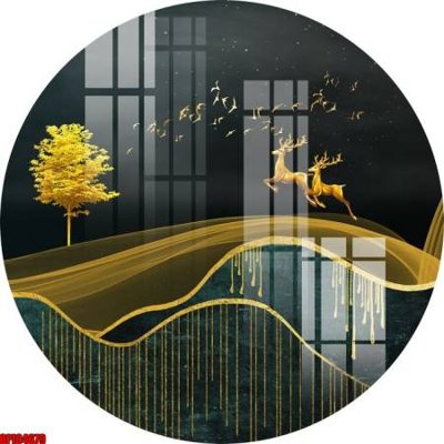 File tranh PSD file tranh bộ decor in treo tường tráng gương OPIC4679 chất lượng cao