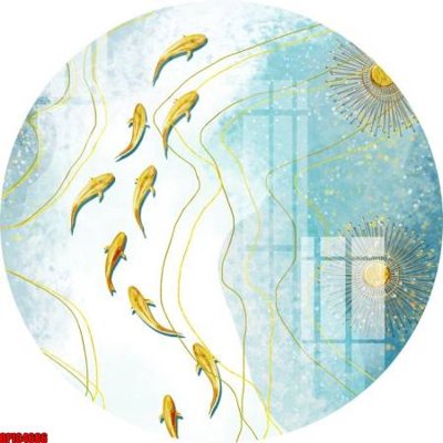 File PSD file tranh bộ decor in treo tường tráng gương OPIC4686 (gốc) tách lớp chi tiết