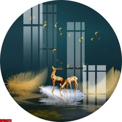 Download file gốc file tranh bộ decor in treo tường tráng gương OPIC4711 (in lụa) cao cấp