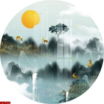 File in trần file tranh bộ decor in treo tường tráng gương OPIC4722 (bản gốc) trời sao