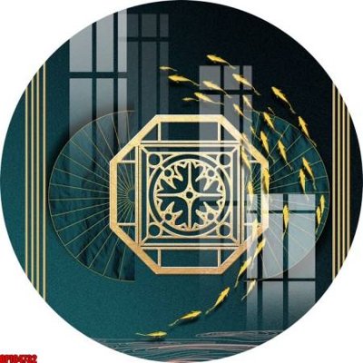 Ảnh gốc file tranh bộ decor in treo tường tráng gương OPIC4732 (độ nét cao) in mica