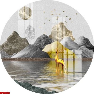 File gốc file tranh bộ decor in treo tường tráng gương OPIC4739 (phong cách) tối giản