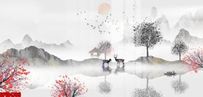 File gốc file tranh bộ decor in treo tường tráng gương OPIC4799 (in lụa) trang trí tường