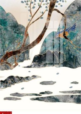 File in trần file tranh bộ decor in treo tường tráng gương OPIC5051 (bản gốc) mây trời