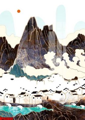 File in ấn file tranh bộ decor in treo tường tráng gương OPIC5055 (bản gốc) chất lượng cao