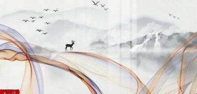 File in lụa file tranh bộ decor in treo tường tráng gương OPIC5119 (hoa văn) file tranh bộ decor in treo tường tráng gương OPIC5119