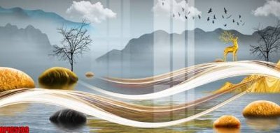 Hình ảnh file gốc file tranh bộ decor in treo tường tráng gương OPIC5139 (chất lượng cao)