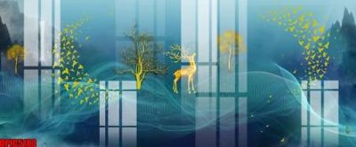 Ảnh gốc file in lụa file tranh bộ decor in treo tường tráng gương OPIC5183 chi tiết