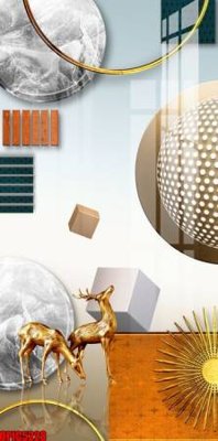 Hình ảnh file gốc file tranh bộ decor in treo tường tráng gương OPIC5228 cho in UV