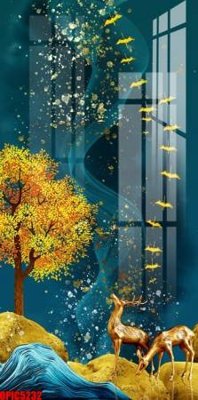 File gốc file tranh bộ decor in treo tường tráng gương OPIC5232 (in tráng gương) sang trọng