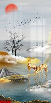 File ảnh file tranh bộ decor in treo tường tráng gương OPIC5264 (gốc) in poster