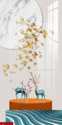 File gốc file tranh bộ decor in treo tường tráng gương OPIC5269 (phong cách) cổ điển