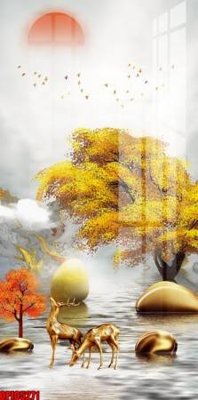 File gốc file tranh bộ decor in treo tường tráng gương OPIC5271 (thiết kế) độc quyền