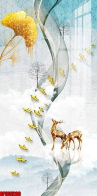 File in trần file tranh bộ decor in treo tường tráng gương OPIC5280 (file gốc) xuyên sáng