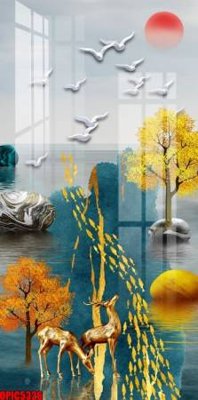 Download file gốc file tranh bộ decor in treo tường tráng gương OPIC5326 (dùng cho in ấn)