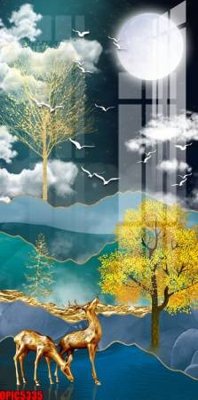 File gốc in ấn file tranh bộ decor in treo tường tráng gương OPIC5335 chuẩn màu CMYK