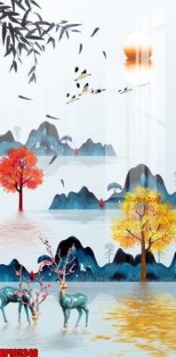 Tải file file tranh bộ decor in treo tường tráng gương OPIC5346 (gốc) làm tranh treo tường