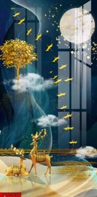 File gốc file tranh bộ decor in treo tường tráng gương OPIC5356 (phong cách) châu Âu