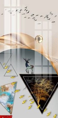 Cung cấp file tranh gốc file tranh bộ decor in treo tường tráng gương OPIC5367 độc quyền