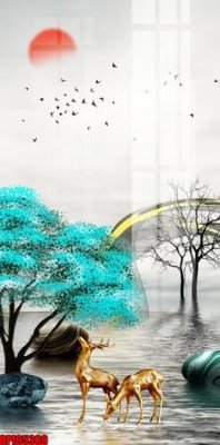 File tranh in trần file tranh bộ decor in treo tường tráng gương OPIC5389 (ảnh gốc siêu nét)