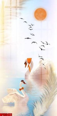 File in mica file tranh bộ decor in treo tường tráng gương OPIC5422 (bản gốc) làm vách ngăn