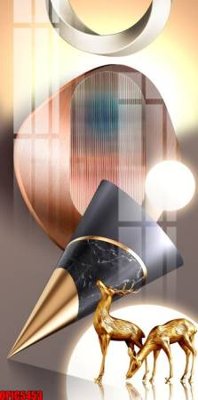 File ảnh file tranh bộ decor in treo tường tráng gương OPIC5453 (gốc) trang trí khách sạn