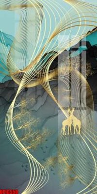 File tranh quảng cáo file tranh bộ decor in treo tường tráng gương OPIC550 (download file gốc)