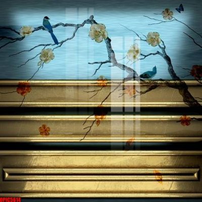 Tải file gốc in lụa file tranh bộ decor in treo tường tráng gương OPIC5614 siêu nét