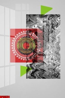 Tải file file tranh bộ decor in treo tường tráng gương OPIC5731 (PSD) cho in tranh 3D