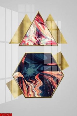 File gốc file tranh bộ decor in treo tường tráng gương OPIC5739 (phong cách) tối giản