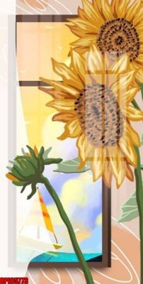 File tranh file tranh bộ decor in treo tường tráng gương OPIC5773 (file gốc) chuẩn màu in