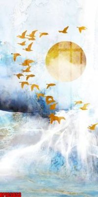 File tranh file tranh bộ decor in treo tường tráng gương OPIC5853 (bản gốc) in lụa 5D