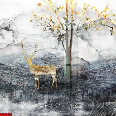 File in trần file tranh bộ decor in treo tường tráng gương OPIC6101 (bản gốc) mây trời