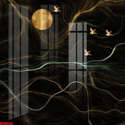 File PSD file tranh bộ decor in treo tường tráng gương OPIC6143 (gốc) tách lớp chi tiết