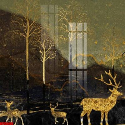 File tranh file tranh bộ decor in treo tường tráng gương OPIC6403 (bản gốc) in lụa 5D