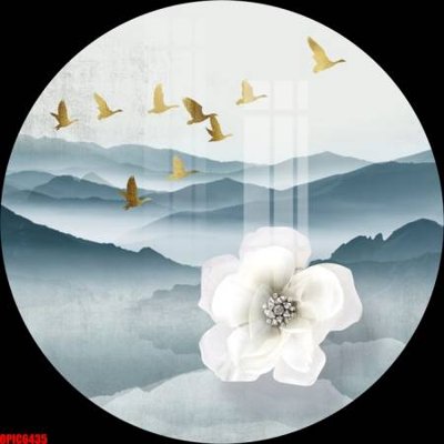 Hình ảnh file gốc file tranh bộ decor in treo tường tráng gương OPIC6435 cho in UV