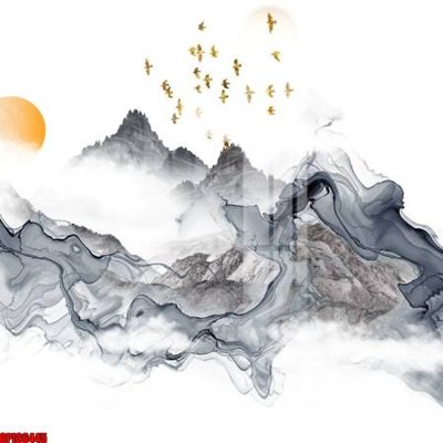 File gốc file tranh bộ decor in treo tường tráng gương OPIC6445 (trang trí) cho phòng khách