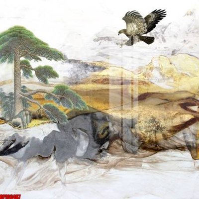 Tải về hình ảnh gốc file tranh bộ decor in treo tường tráng gương OPIC6487 sắc nét