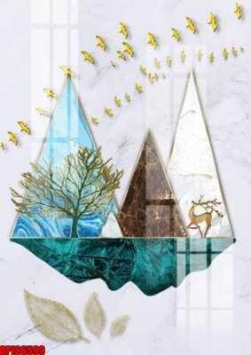 File gốc in ấn file tranh bộ decor in treo tường tráng gương OPIC6599 (sẵn sàng tải về)