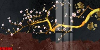 File tranh gốc file tranh bộ decor in treo tường tráng gương OPIC6603 (bản đẹp) độc quyền