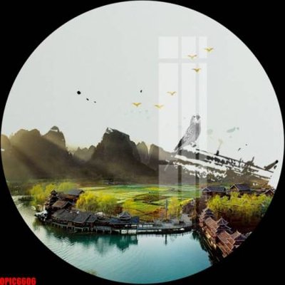 File in trần file tranh bộ decor in treo tường tráng gương OPIC6606 (bản gốc) bầu trời