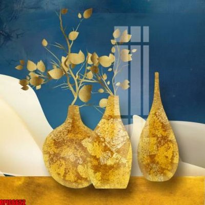 Download file gốc file tranh bộ decor in treo tường tráng gương OPIC6652 (in mica) 3D